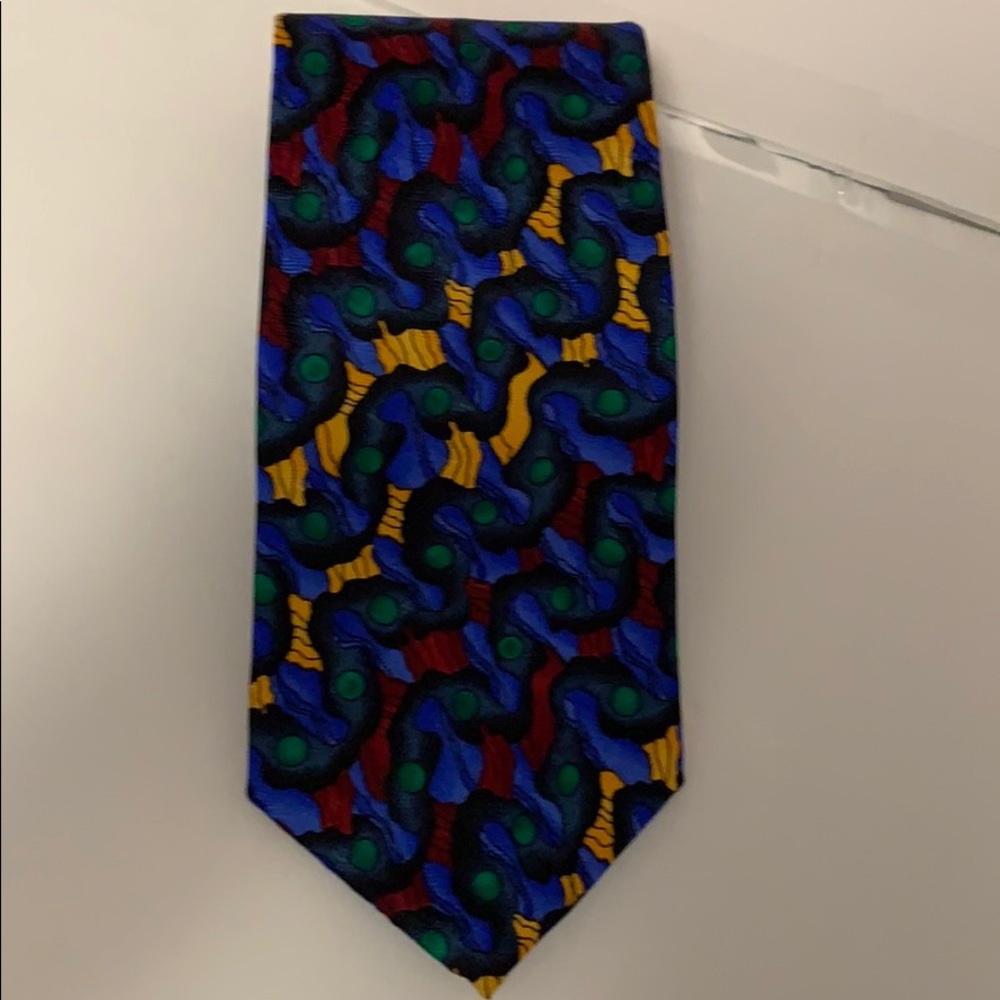 Retro Jerry Garcia 100% Imported silk tie,•